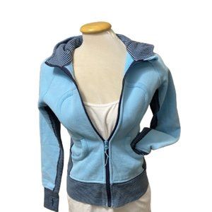 Lululemon Scuba Hoodie Baby Blue Stripe small